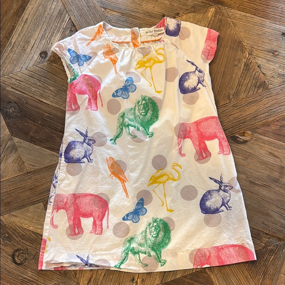 Mini Boden Multicolor Animal Print Dress